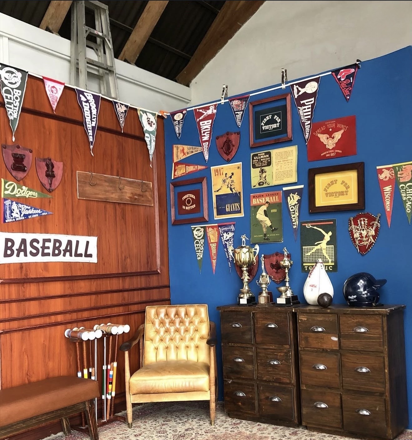 Wall styling · Baseball Room