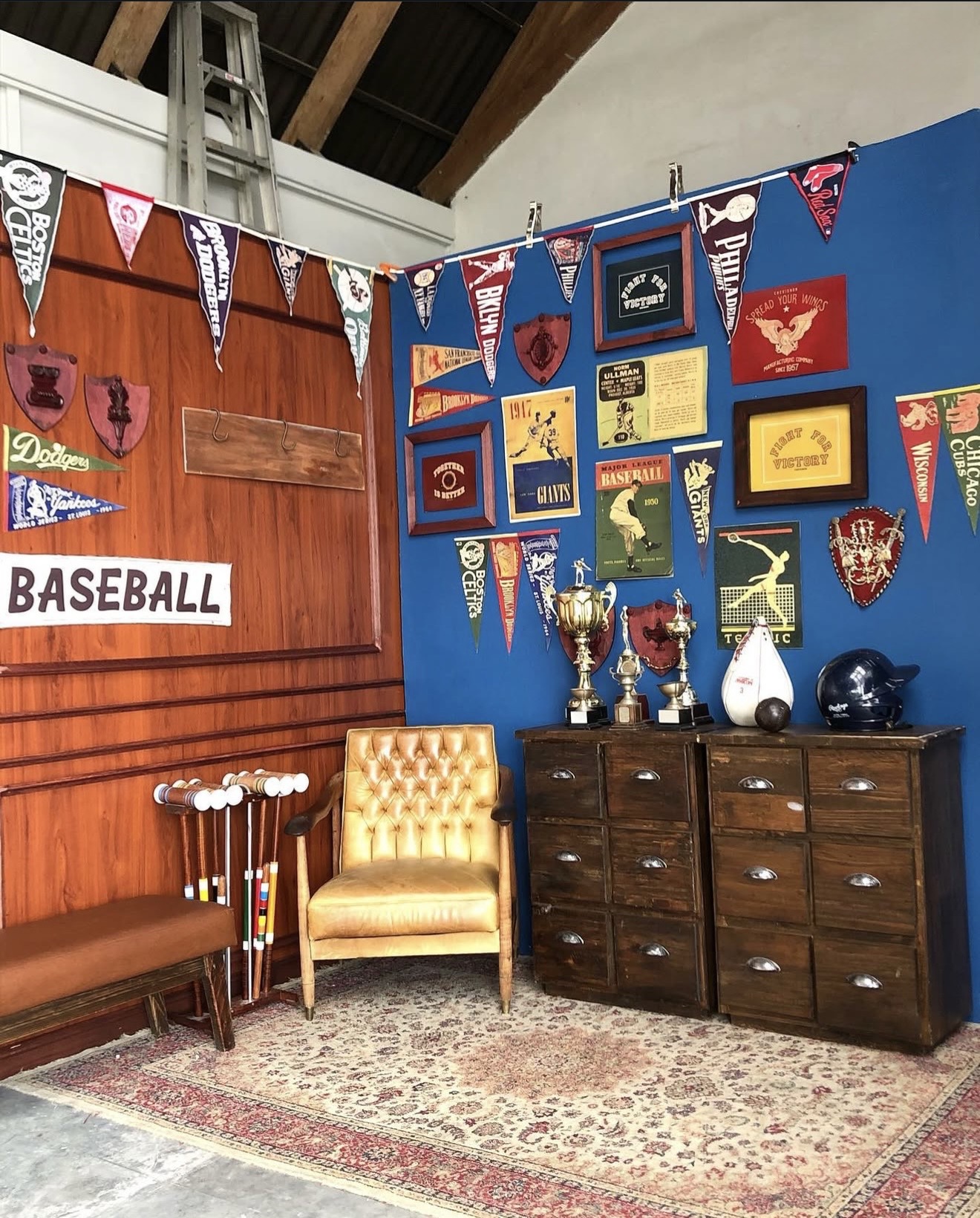 Wall styling · Baseball Room