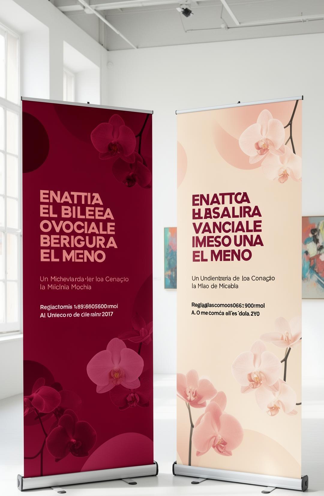 Roll-ups para evento · orquídeas