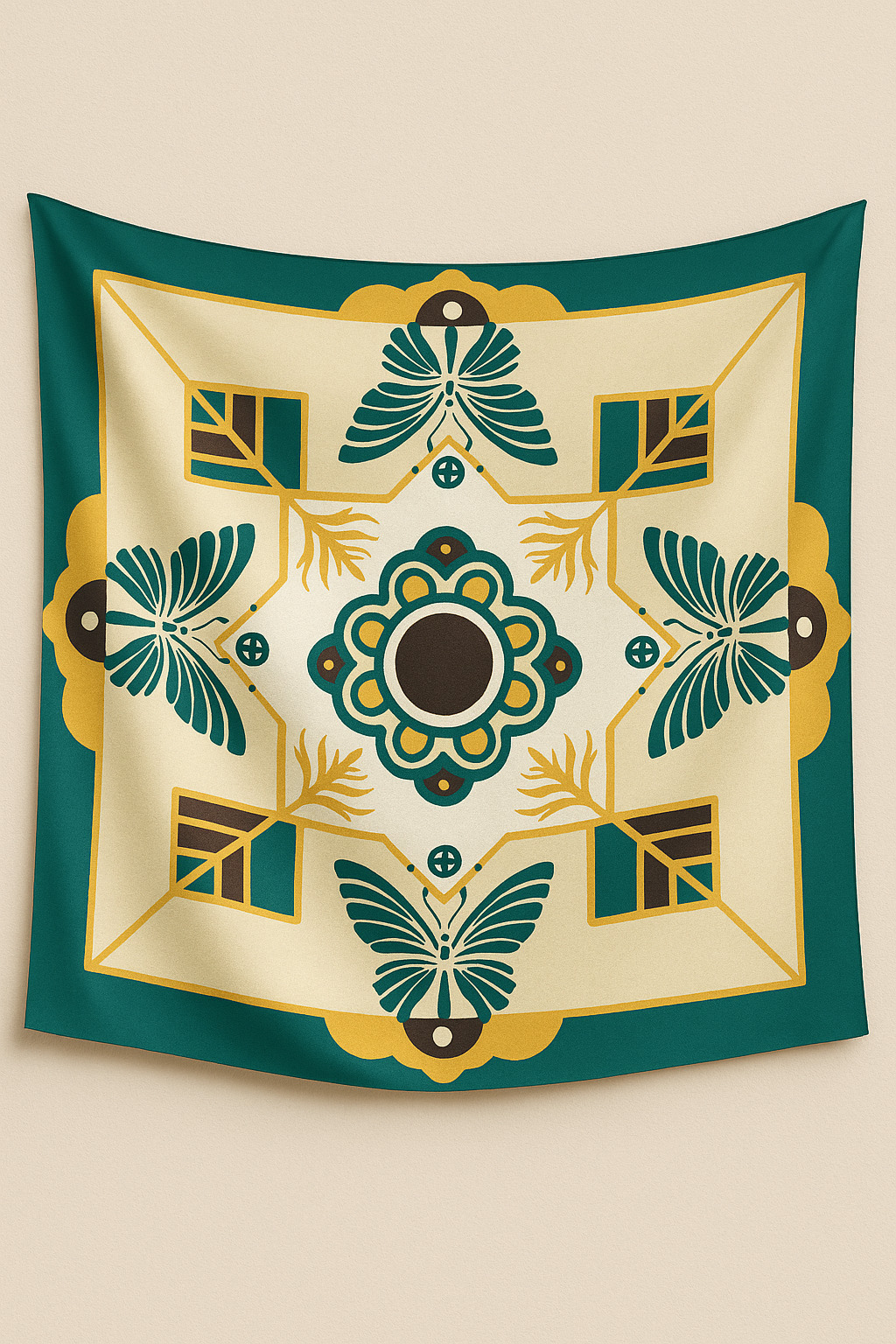 Mockup del pañuelo · Mariposas